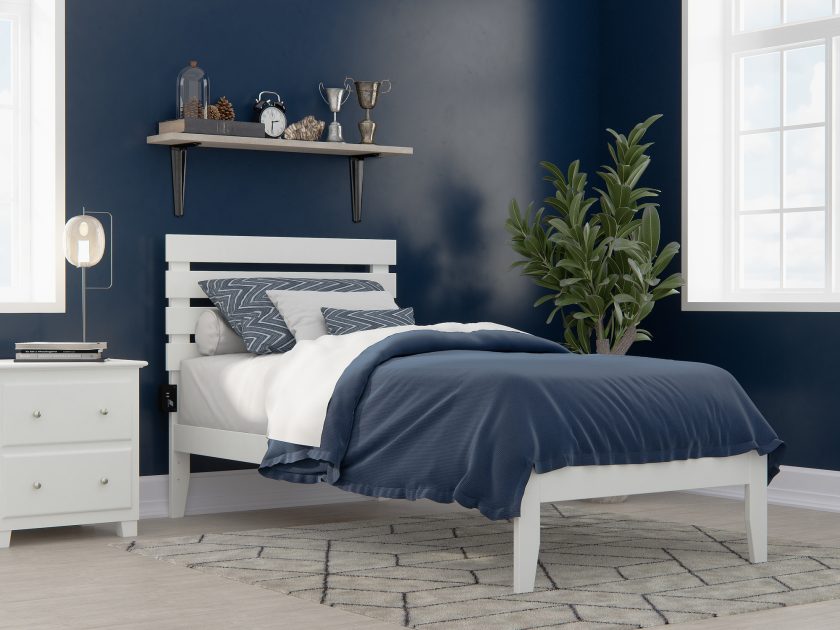 Oxford Twin Extra Long Bed in White