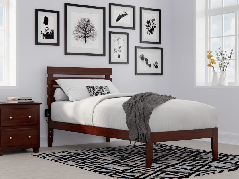 Oxford Twin Extra Long Bed in Walnut