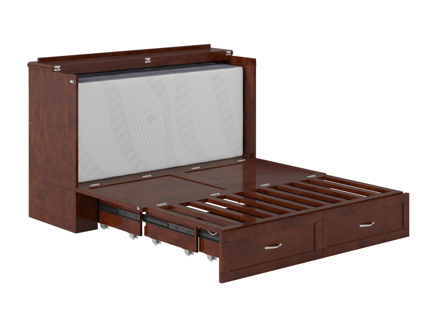 Hamilton Murphy Bed Chest Queen Walnut with Charging Station – AFI ...