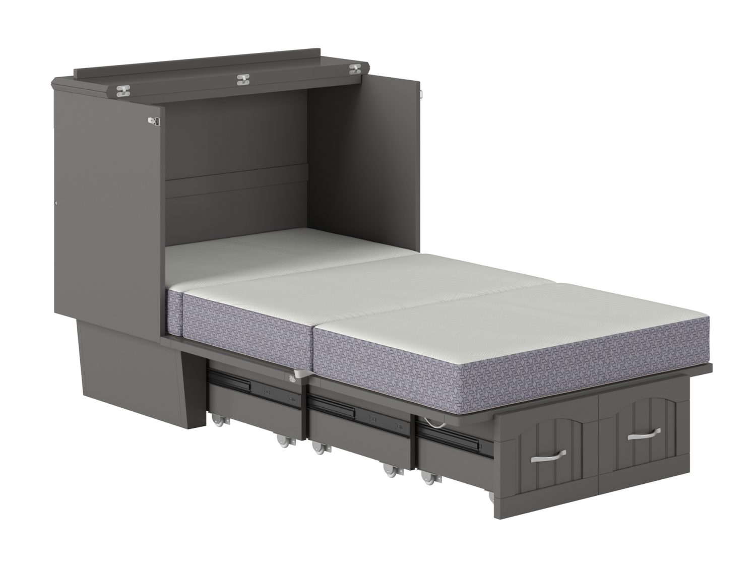 Nantucket Twin Murphy Bed Chest in Grey AFI Furnishings