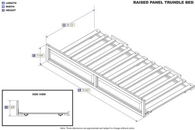 3d Raised Panel Trundle Bed T...