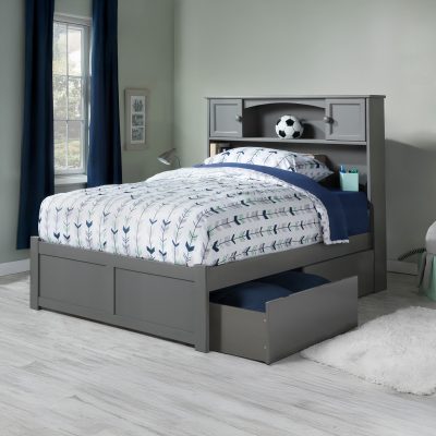 Newport Platform Bed with Footboard & Set of 2 Storage Drawers