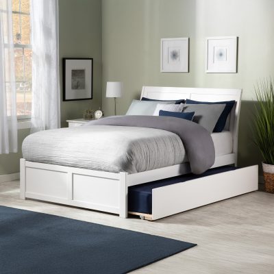 Portland Platform Bed with Footboard & Trundle