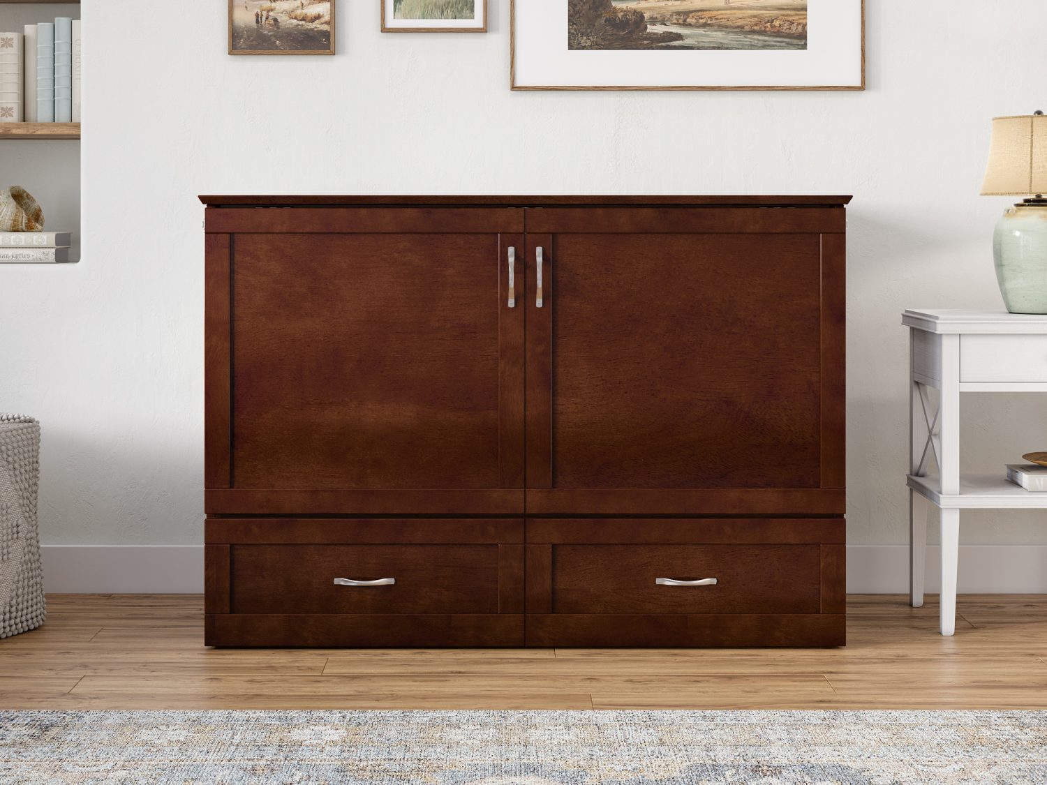 Hamilton Full Murphy Bed Chest In Walnut AFI Furnishings   AC623144 RS TR1 180 Coastal 1500x1125 