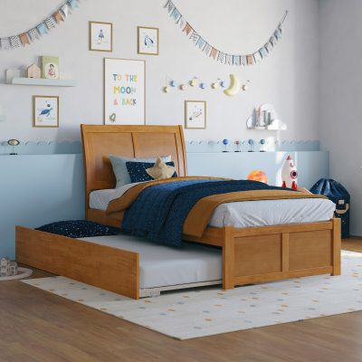 Portland Platform Bed with Footboard & Trundle