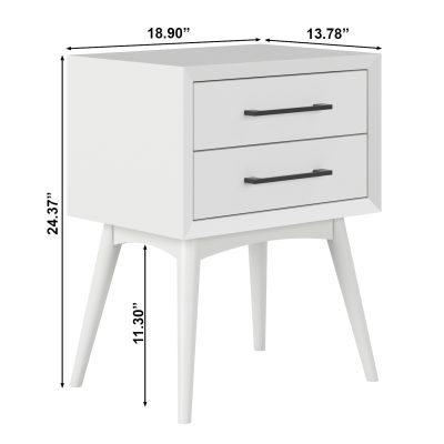 美品  JOURNAL STANDARD FURNITURE ANOR Amora Natural White Lacquer Platform Bedroom Set from J&M