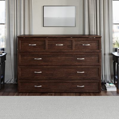 Northfield Murphy Bed Chest with Mattress, Storage Drawer & Built-In Charger