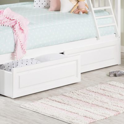 Set of 2 Raised Panel Under-Bed Storage Drawers