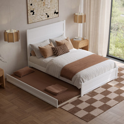 Aveline Platform Bed with Matching Footboard & Trundle